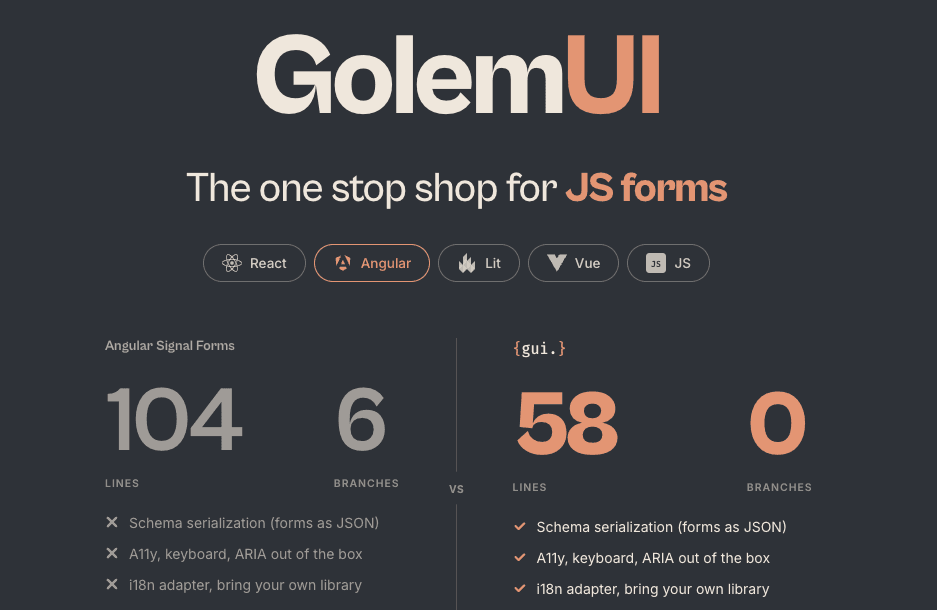 Cover illustration for Building Angular Forms with GolemUI and Kendo UI article